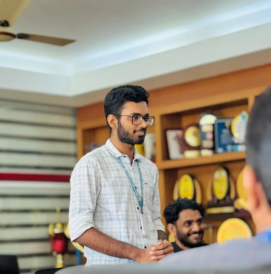 Adil speaking during an occasion, co-founder of DeVoc